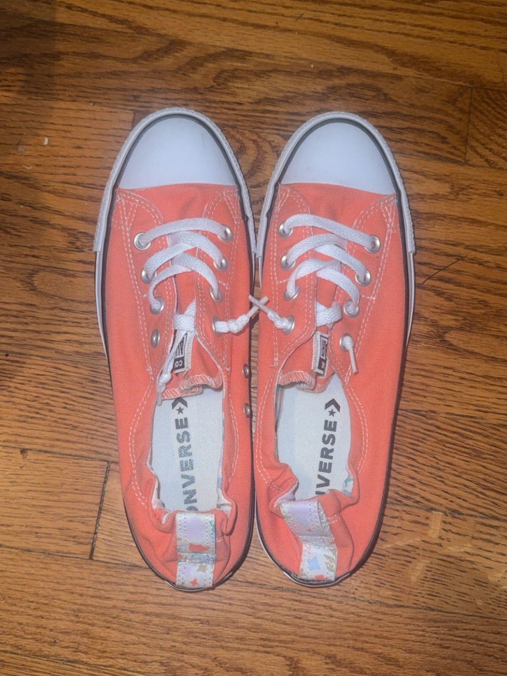 Converse Women’s Low Top Canvas Sneakers - Coral